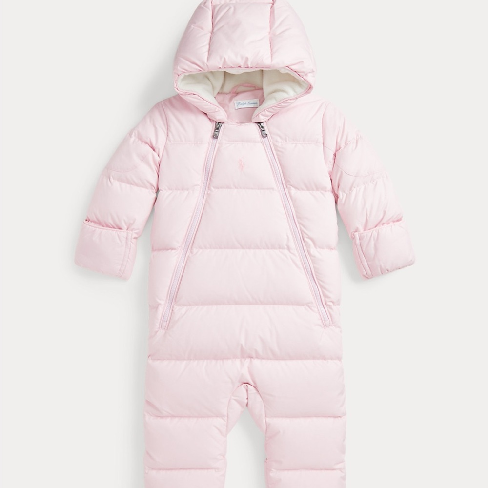 Pink Hooded Baby Snowsuit